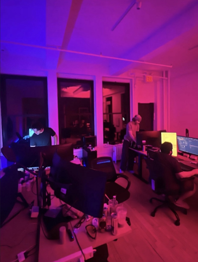 The team at work in the Manhattan office