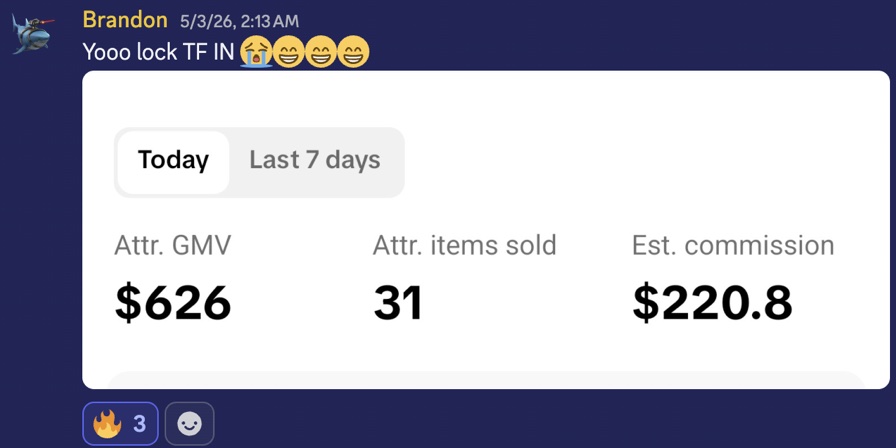 Brandon&rsquo;s post of May 3, 2026: $220.8 estimated commission today